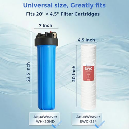 WH-20HD 20"x4.5" Whole House Water Filter Housing