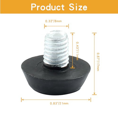 8 Pcs Furniture Levelers M8 x 11mm Table Leg Levelers - size: M8 x 11mm