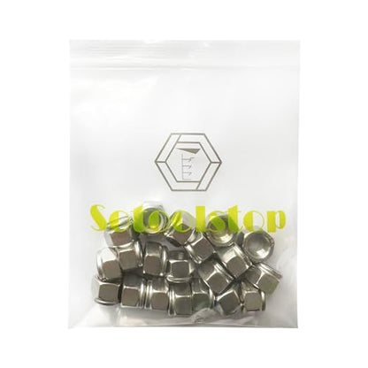 7/16-20 Nylon Insert Lock Nuts, Nylon Locknuts 304 Stainless Steel 18-8 Lock Nuts, Pack of 20