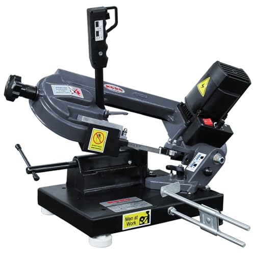 KAKA Industrial Benchtop Metal Cutting Band Saw 1000W, 40-88MPM Blade Speed, 0°-45° Adjustable Table, 3.3"x4.1" Cutting Capacity BS-85 for Metal/Wood/Plastic -110V