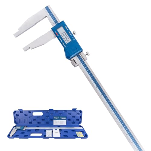 Dasqua 0-24"/600mm Heavy Duty Long Jaw Absolute Origin Digital Caliper, IP54 Stainless Steel Electronic Measuring Tool, in/mm Conversion, Accurary ±0.002"/0.05mm, Resolution 0.0005"/0.01mm - size: Heavy Duty 24"