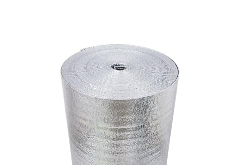 SmartSHIELD -1.5mm 48" x100ft Reflective Insulation roll 400 Sq. Ft., Foam Core Radiant Barrier, Thermal Insulation Shield - Commercial Grade - Foil / Foil - style: 48" x 100ft FOIL/FOIL