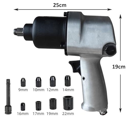 Air Impact Wrench 1/2 Drive, 1000 N.m Torque with 5-Mode Speed