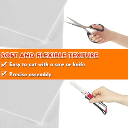8 Pcs High Temperature Gasket Paper, Fireproof Insulation Sheet for Pellet Stove, Wood Stove, Kiln, Boiler, Forge, RV Furnace Gaskets DIY Cut, Ceramic Fiber Gasket Materialc, 7" x 10"x1/8"