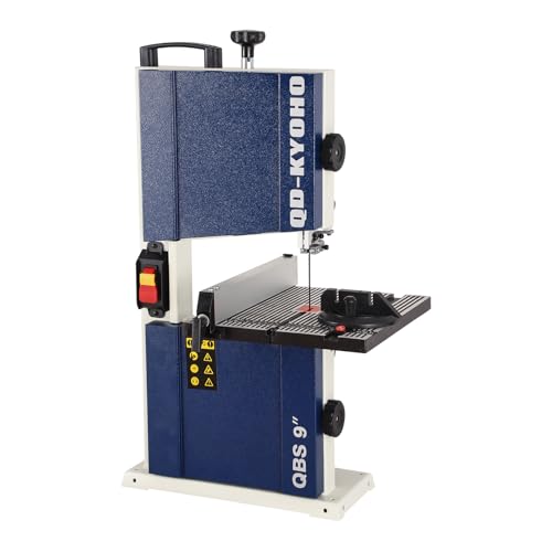 Band Saw, Portable 9-Inch Bandsaw for Woodworking, 2526 FPM Benchtop, 1/3 HP(output), 120 V 2.5-Amp Motor, Band Saws with Cast-Aluminum Worktable with Scale, Steel Bandsaws with Miter Gaug - size: 9inch