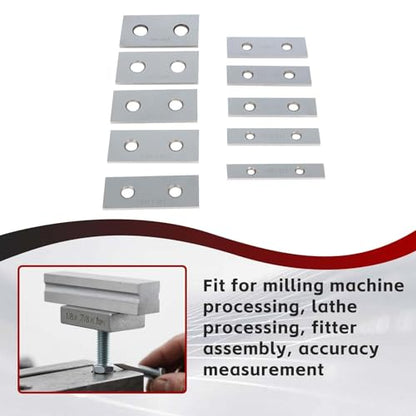 findmall 10 Pair 1/8 x 3 Accuracy Parallel Block Set .0002 Hardened Gage Gauge Tool Set, Wooden Boxes and Plastic Boxes - size: 10 Pair 1/8 x 3