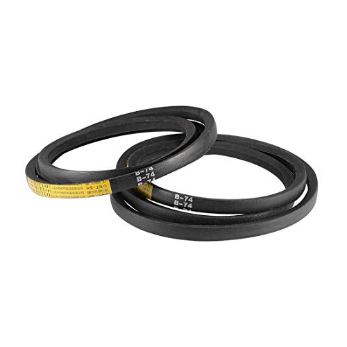 uxcell B74 V-Belts 74" Pitch Length, B-Section Rubber Drive Belt 2pcs - size: 74"