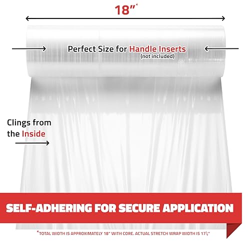 Simply Cool 80 Pack Stretch Wrap 18 Inch 80 Gauge Shrink Wrap - color: Clear, size: 80 Pack