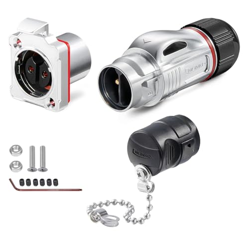 CNLINKO BD-24 2 Pin IP68 Waterproof Connector Circular Aviation Plug Metal - size: 2-Pin, style: BD24