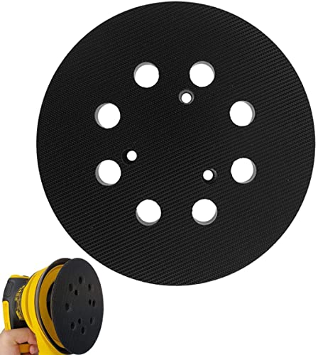 5 inch 8 Hole Hook and Loop Replacement Sander Pad for DeWalt DW420, DW421, Dw423, DW426, D26451, D26453 Orbital Sander - size: 5 inches