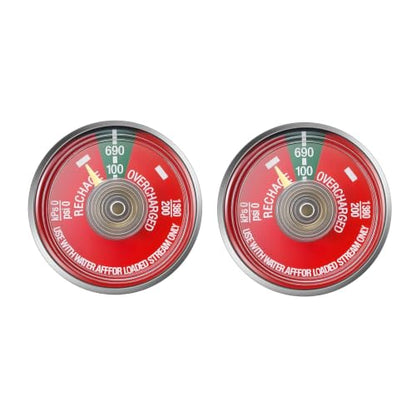 2PCS 100 Psi Water Fire Extinguisher Gauge
