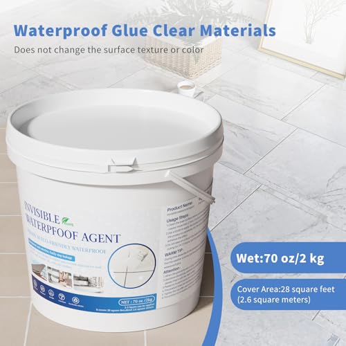 Liquid Waterproof Sealant, 70 Oz Invisible Waterproof Agent, Transparent Repairing Leak Adhesive Used for Cracks and leaks, Indoor & Outdoor Water Coating - size: 70 OZ