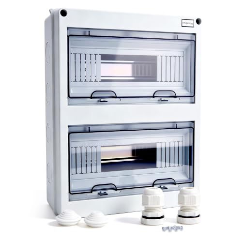 24 Way Circuit Breaker Box, Waterproof Distribution Protection Box - color: HT, size: 24 Way 280x110x370 MM