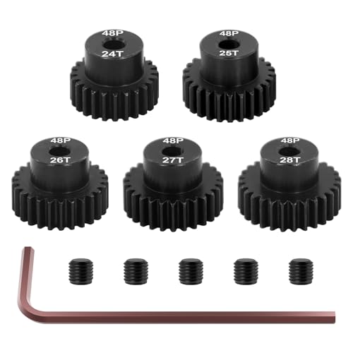 OGRC 48P 24T 25T 26T 27T 28T Pinion Gear for 1/10 RC Monster Truck Buggy - size: 24T 25T 26T 27T 28T