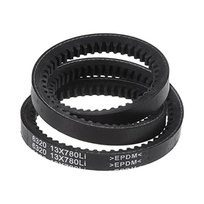 HARFINGTON 13x780 Cogged V-Belts AX Section Drive Raw Edge Belt 780mm Inner Girth 13mm Width 8mm Thickness EPDM for Power Transmission - size: 780mm