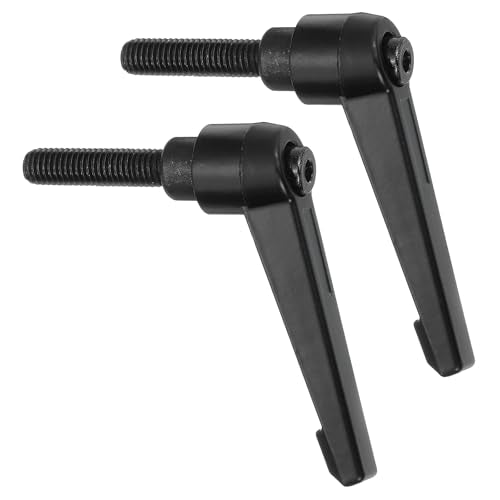uxcell 2Pcs M8 x 32mm Adjustable Knobs Handle Male Thread Push Button Ratchet Quick Release Locking Rotating Bolt for Lathe Machinery, Black - size: M8 x 32mm