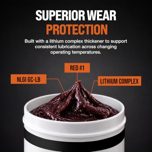 Republic Oil Premium Red #1 Lithium Complex Multi-Purpose Grease Tubes 10x14oz – High Temp Wheel Bearing Grease NLGI GC-LB for Chassis, Automotive, Agriculture, Construction, 30F to 300F Made in USA - size: 10 x 14 oz Tubes