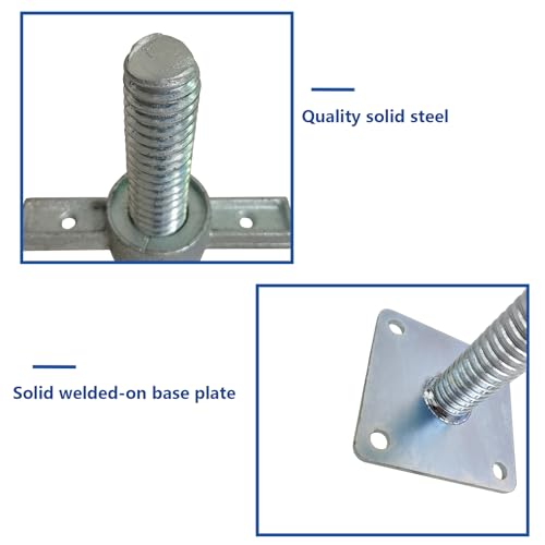 4 Pack 24" Adjustable Leveling Jack Feet Screw for Baker-Style Scaffolding - size: solid 24"