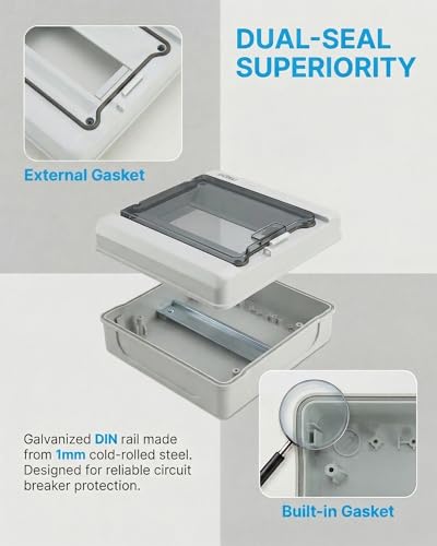Circuit Breaker Box, IP66 Distribution Protection Box (AT-9 Way) - size: 9 - 218x200x100 MM