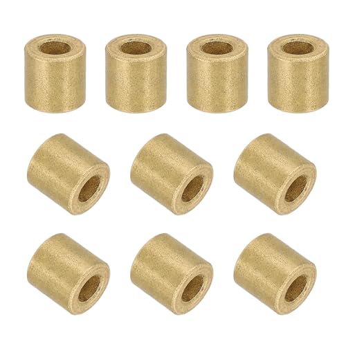 uxcell 50Pcs Sleeve Bearings, 3mm Bore x 6mm OD x 6mm Length, Self-Lubricating Sintered Bronze Bushings - size: 3mm Bore x 6mm OD x 6mm Length