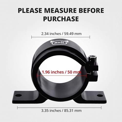 EVIL ENERGY 50MM Fuel Filter Mounting Bracket, Fuel Pump Clamp Holder 2PCS - size: 50mm
