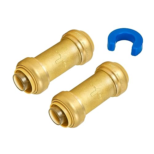 SUNGATOR Check Valve, 1 Inch Push-to-Connect Fittings, 2-Pack, Brass - size: 1 Inch, style: 2 Pack