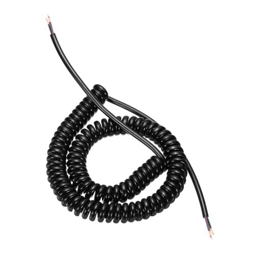 MECCANIXITY 10ft 14AWG Retractable Coiled Coil Cord, 300V 105℃ 3 Conductor - size: 10ft x14AWG, 3 Conductor
