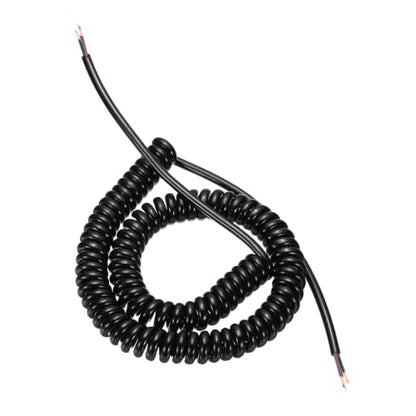 MECCANIXITY 10ft 14AWG Retractable Coiled Coil Cord, 300V 105℃ 3 Conductor - size: 10ft x14AWG, 3 Conductor
