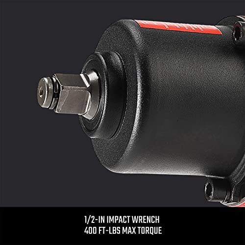 CRAFTSMAN ½-in 400-ft-lbs Air Impact Wrench, Heavy-Duty All-Metal Build, Variable Power Settings, 5 SCFM at 90 PSI