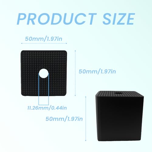 4 Pack 2×2×2 Inch Thick Rubber Anti-Vibration Pads & Shock Absorbing Pads - size: 50X50X50mm