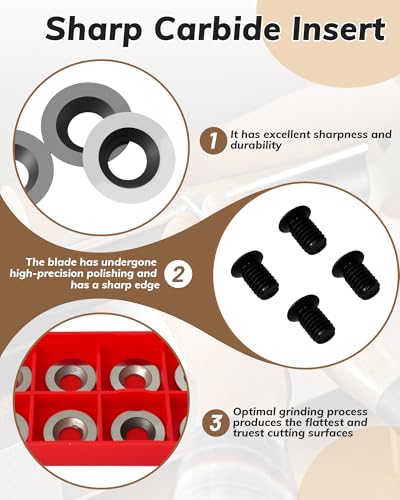 10Pcs 15mm Round Carbide Inserts, Indexable Replacement Cutters Inserts - size: 15mm