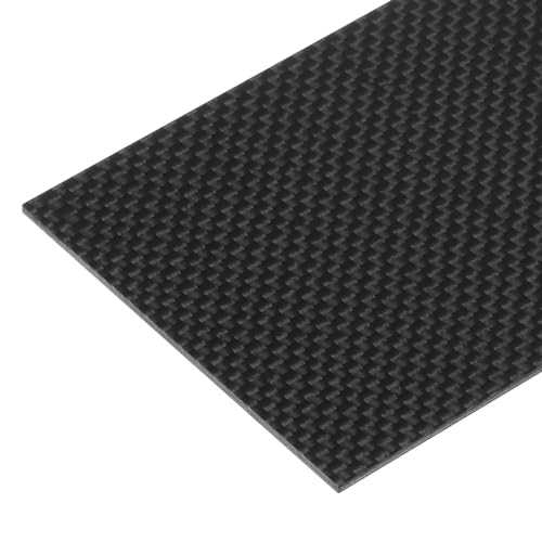 MECCANIXITY 1 Pcs Carbon Fiber Sheet 125x75x1.5mm Glossy Surface Pultruded Flat Carbon Fiber Board Plate Plain Weave Panel Sheet for Kites RC Airplane - size: 125x75x1.5mm, style: Glossy