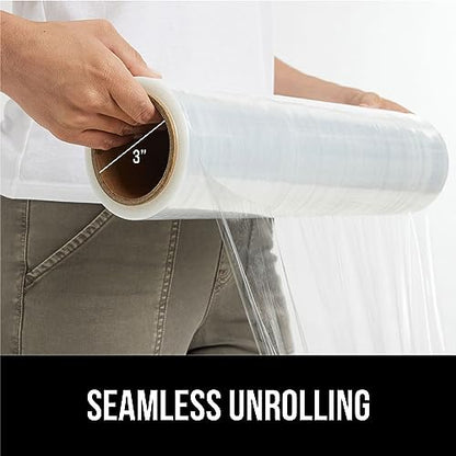 GORILLA GRIP Stretch Film Shrink Wrap for Moving, 500'x24" Roll - size: 24" - 500 FT Roll