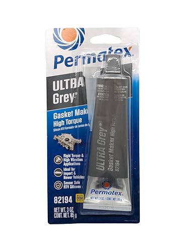 Permatex 82194 Ultra Grey Rigid High-Torque RTV Silicone Gasket Maker, 3.0 oz. - size: 3 Fl. Oz., style: Ultra Grey