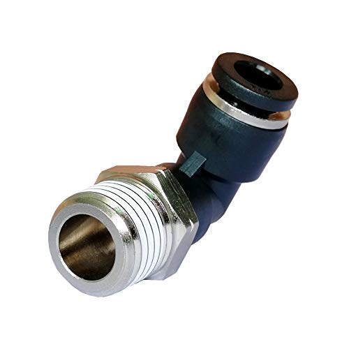 10 Pack Push to Connect Air Fittings 90 Degree Pneumatic Tube Fitting Male Elbow 1/4" Tube OD x 1/4" NPT Thread - size: 1/4" OD x 1/4" NPT