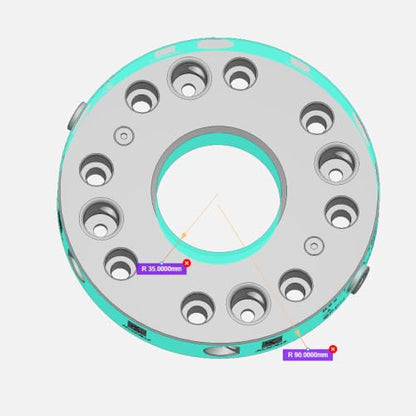 XinDian Quick Zero Point plate Ø180mm (7.09") D96-T - style: D96-T