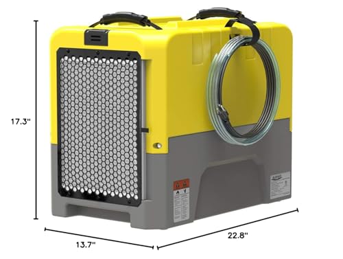 ALORAIR 180 PPD Commercial Dehumidifier with Pump, 6-Year Limited Warranty - color: Yellow