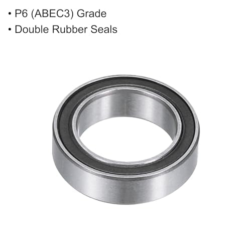 uxcell 10pcs 6700-2RS Bearing 10x15x4mm, Chrome Steel, Miniature, ABEC3 - size: 6700-2RS