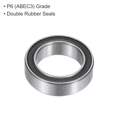 uxcell 10pcs 6700-2RS Bearing 10x15x4mm, Chrome Steel, Miniature, ABEC3 - size: 6700-2RS