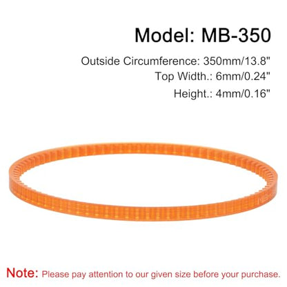 uxcell 4pcs MB Series Standard Sewing Machine Belts MB-350 Motor Drive V Belt, 350mm / 13.8" Outside Circumference - size: MB-350
