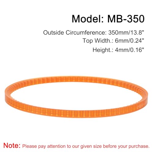 uxcell 4pcs MB Series Standard Sewing Machine Belts MB-350 Motor Drive V Belt, 350mm / 13.8" Outside Circumference - size: MB-350