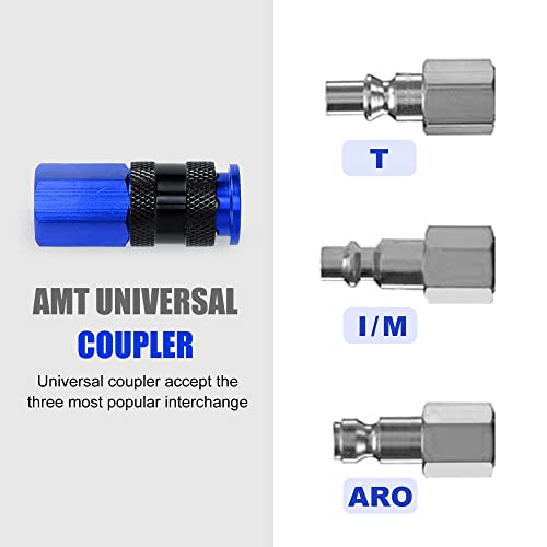 Aluminum Air Fittings, 1/4" NPT, 25 Pieces, Blue - color: Blue, size: 25 Pieces
