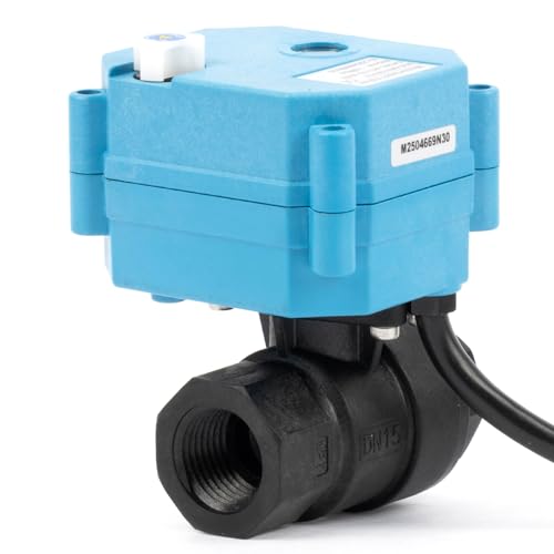 U.S. Solid 1/2” PPE Motorized Ball Valve with US Plug - Plastic Electrical Ball Valve, 2 Wire Auto Return, AC 110~230V, Normally Closed - size: 1/2 inch, style: PPE(IP 67)