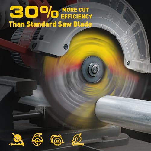 14" Metal Cutting Blade for Chop Saw, Carbide-Tipped TCT Blade, 72-Tooth