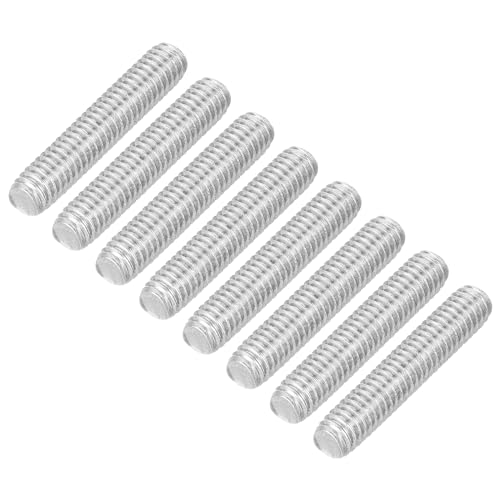 uxcell 8Pcs Fully Threaded Rod, M4 x 20mm 304 Stainless Steel Right Hand Thread Bar Studs M4-0.7 Thread Pitch for Furniture Machinery Assembly - size: M4 x 20mm