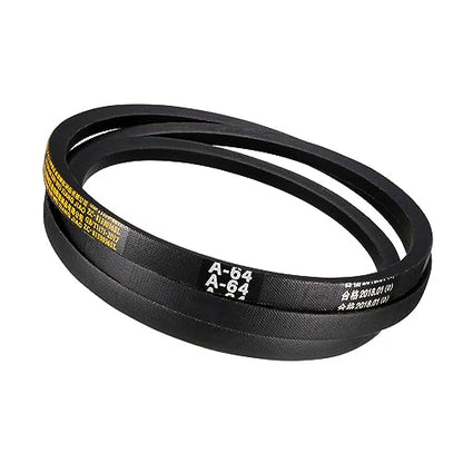 A-64 Drive V-Belt - [64-inch Inside Circumference] A-Section Rubber Drive Belt Wrapped for Transmission Use - size: A-64