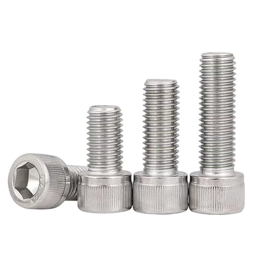 M1.6-0.35 x 16mm Socket Head Cap Screws Metric, Hex Socket Screw, Allen Socket Drive, 304 Stainless Steel (A2-70), Full Thread, Bright Finish, Machine Thread, DIN912,50 Pcs - size: M1.6-0.35 x 16mm（50 Pcs）