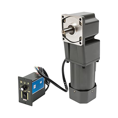 120W 110V Gear Reducer Motor with Speed Controller, 45rpm 1:30 Reduction Ratio High Torque AC Worm Gear Reducer Motor 90° Right Angle Output