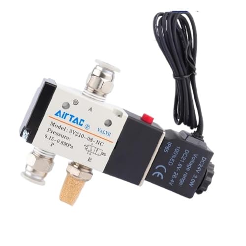 Solenoid Valve AC110V 3/2 Way AirTAC 3V210-08 1/4"PT Outlet Wire Normally Closed Air Pneumatic Electric - size: 1/4"PT, style: 3V210-08 AC110V Out of line