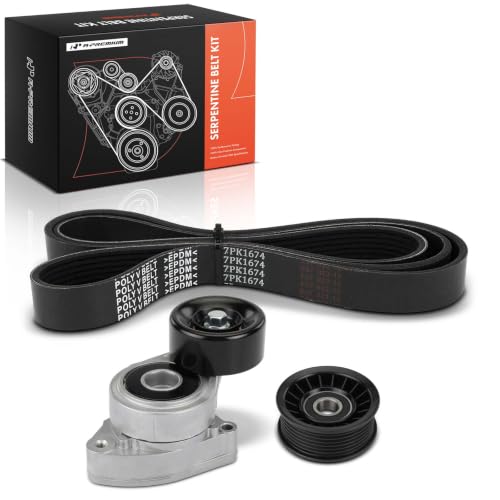 A-Premium Engine Serpentine Belt Drive Kit with Tensioner & Idler Pulley